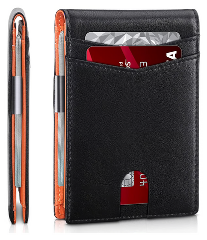 Skanto | SafeSlim RFID Leather Men's Wallet – Compact, Thin & Secure