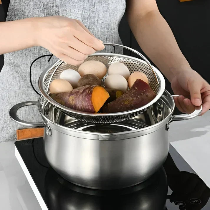 BowLift | Stainless Steel Steamer Basket – Collapsible Mesh & Draining Bowl for the Kitchen