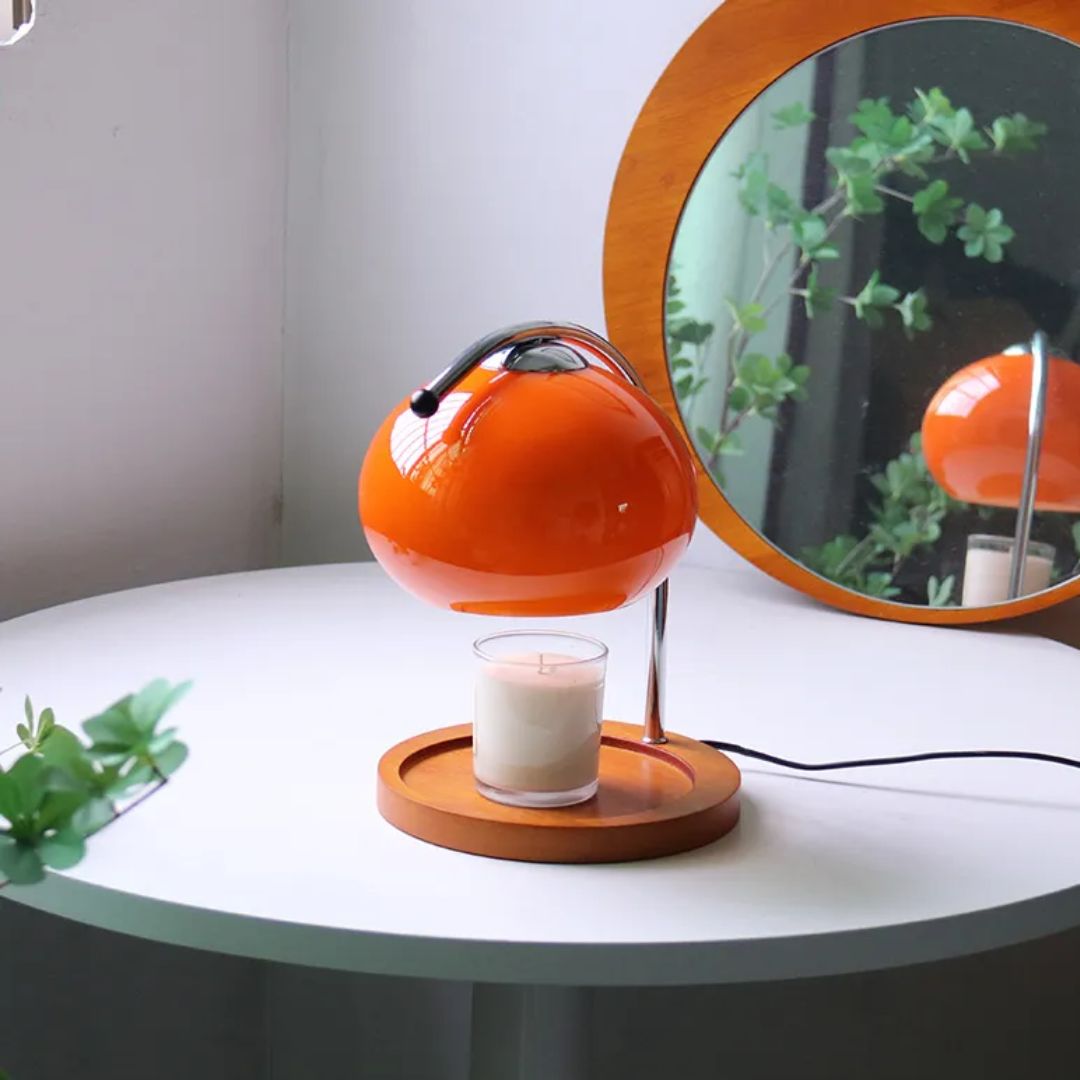 Alyssa Retro Table Lamp - Elegant Glass Lighting Bowlift