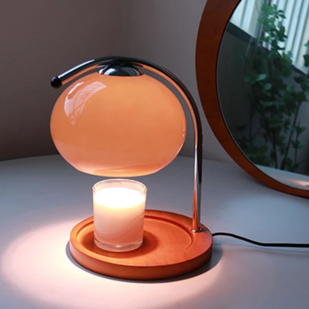 Alyssa Retro Table Lamp - Elegant Glass Lighting Bowlift