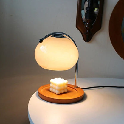 Alyssa Retro Table Lamp - Elegant Glass Lighting Bowlift