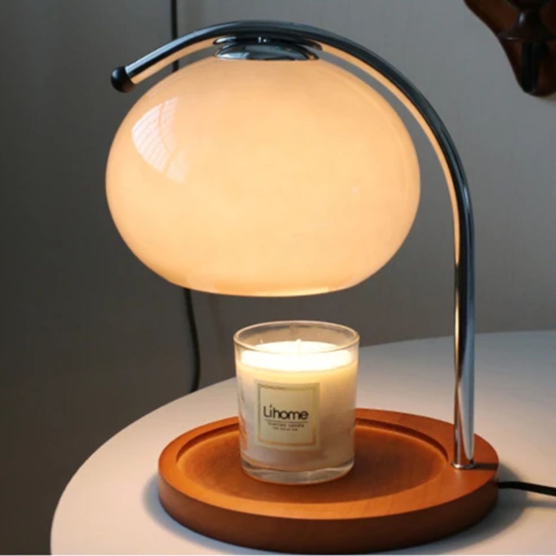 Alyssa Retro Table Lamp - Elegant Glass Lighting Bowlift