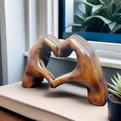 Skanto | LoveSculpt Handmade Wood Heart Decoration – Symbol of Love & Connection for Home Decor