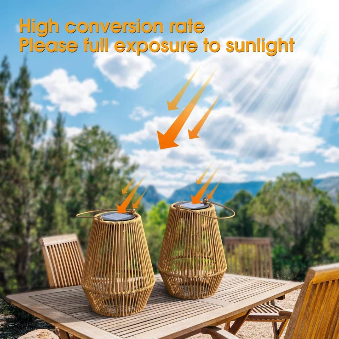 Brehn | Hand-woven waterproof solar garden light - SunWeave