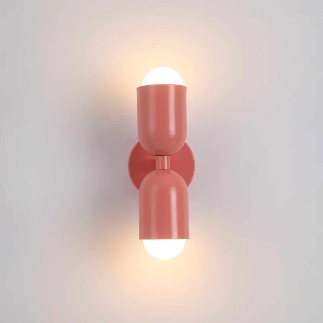 BowLift | Wall Light DuoGlow | Dual-Sided LED Lighting | Color Highlight for Your Home | Metal Housing in Green, Pink or Red