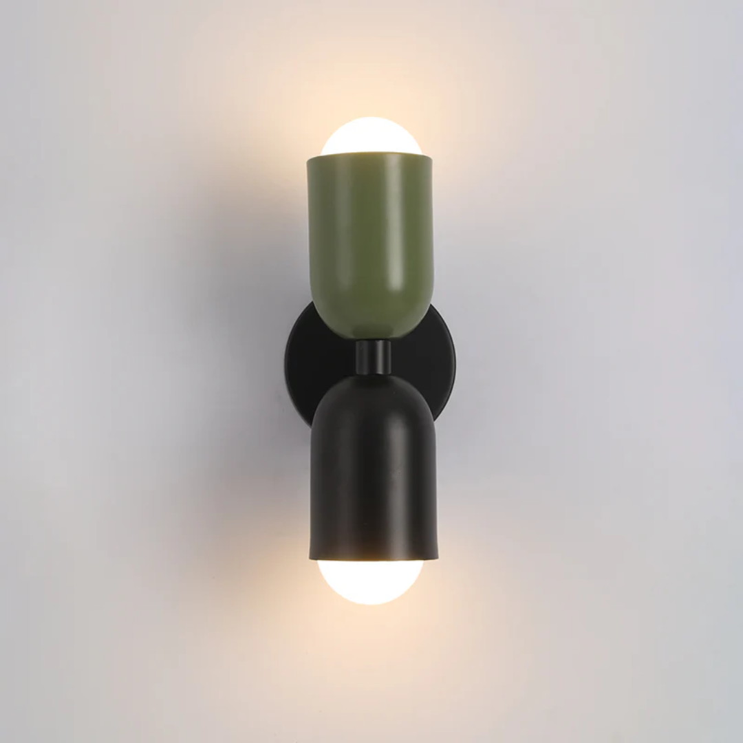BowLift | Wall Light DuoGlow | Dual-Sided LED Lighting | Color Highlight for Your Home | Metal Housing in Green, Pink or Red