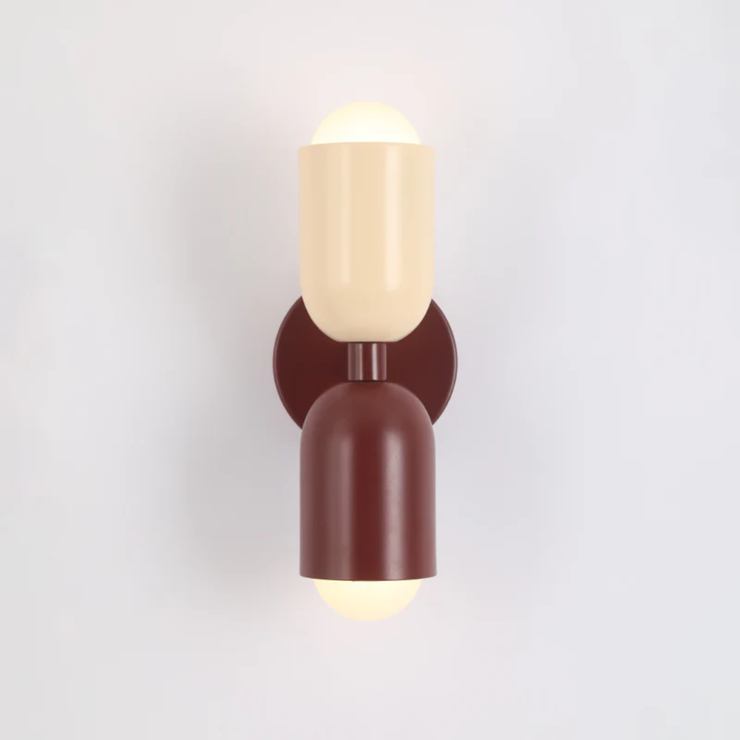 BowLift | Wall Light DuoGlow | Dual-Sided LED Lighting | Color Highlight for Your Home | Metal Housing in Green, Pink or Red