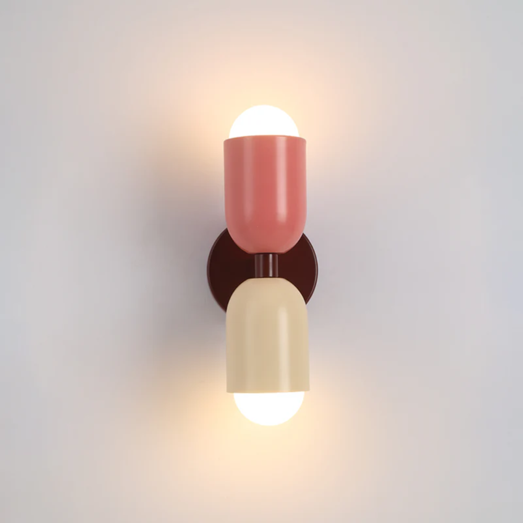 BowLift | Wall Light DuoGlow | Dual-Sided LED Lighting | Color Highlight for Your Home | Metal Housing in Green, Pink or Red