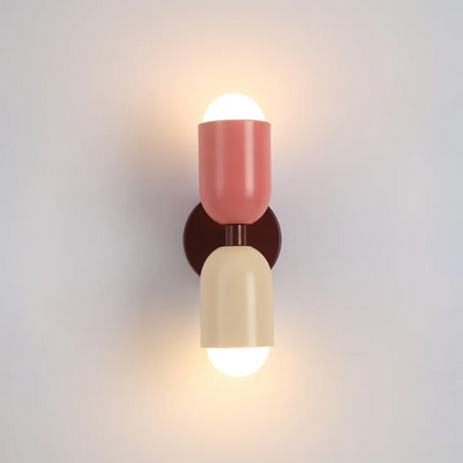 BowLift | Wall Light DuoGlow | Dual-Sided LED Lighting | Color Highlight for Your Home | Metal Housing in Green, Pink or Red