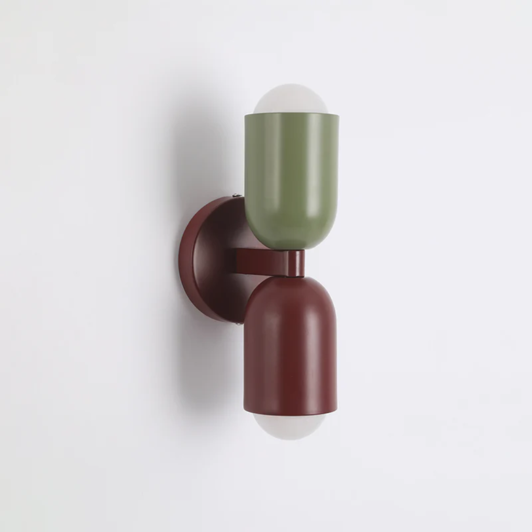 BowLift | Wall Light DuoGlow | Dual-Sided LED Lighting | Color Highlight for Your Home | Metal Housing in Green, Pink or Red