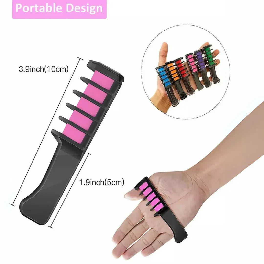 Skanto | Washable Hair Chalk Comb | For Colorful Hair Accents