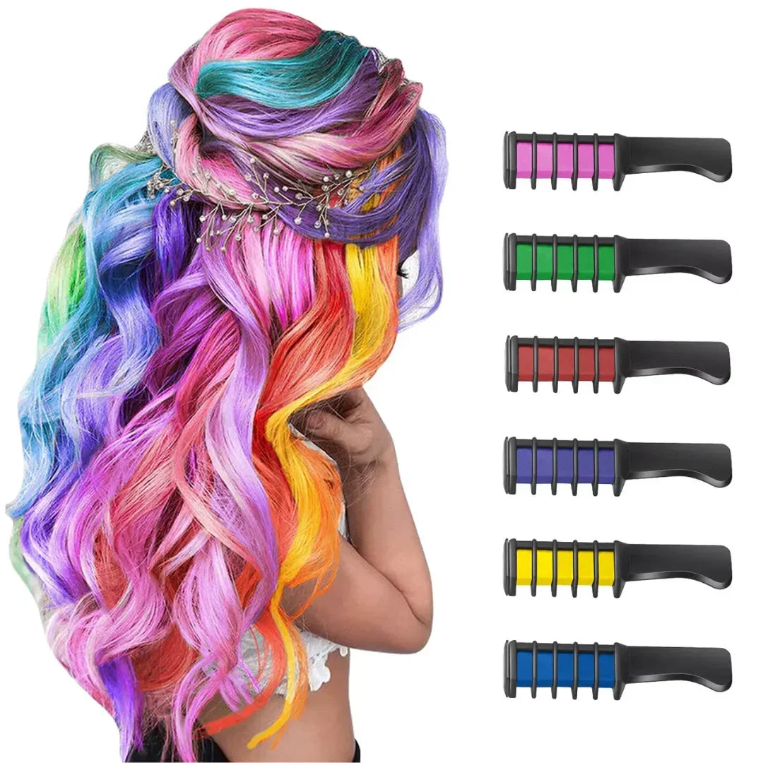Skanto | Washable Hair Chalk Comb | For Colorful Hair Accents