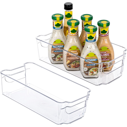 Skanto | Clear Fridge Storage Boxes (4 Pieces) - Coolorganize