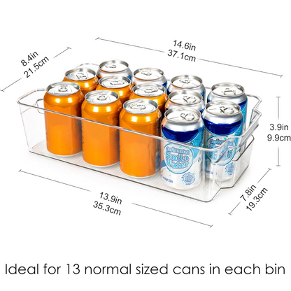 Skanto | Clear Fridge Storage Boxes (4 Pieces) - Coolorganize