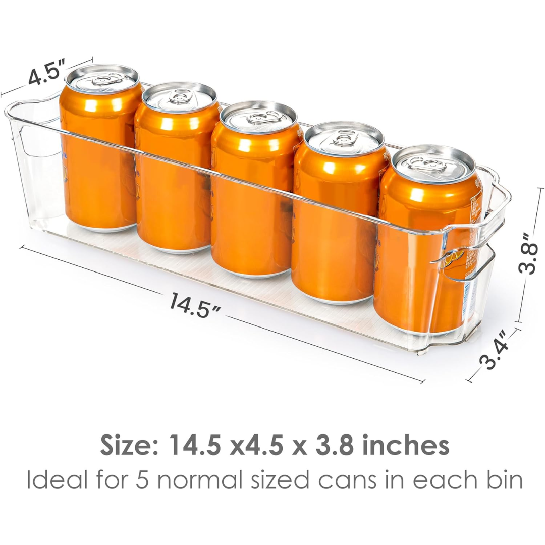 Skanto | Clear Fridge Storage Boxes (4 Pieces) - Coolorganize