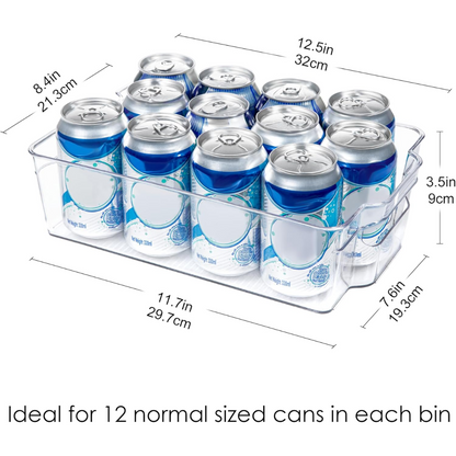 Skanto | Clear Fridge Storage Boxes (4 Pieces) - Coolorganize
