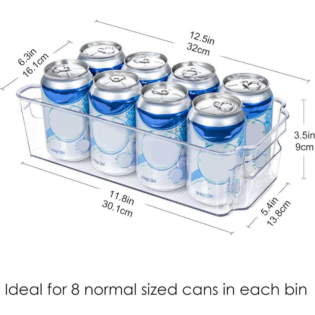 Skanto | Clear Fridge Storage Boxes (4 Pieces) - Coolorganize