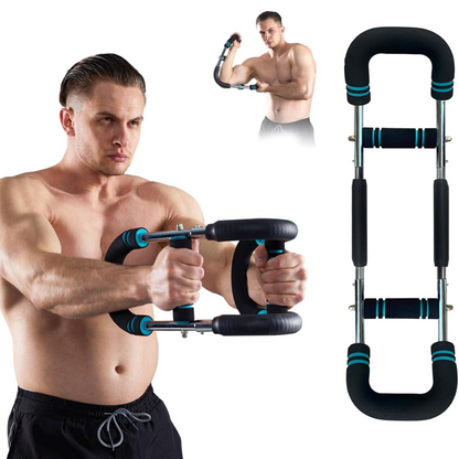 BowLift | Twister Arm Exerciser – Adjustable Spring Workout Bar for Upper Body Strength Training