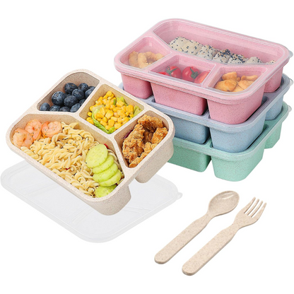 BentoBox – Set of 4 Snack Boxes with Compartments