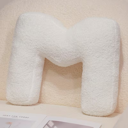 White Letter Decorative Pillow – Soft And Versatile | Creative Pillows For Your Sofa And Bed | Bowlift