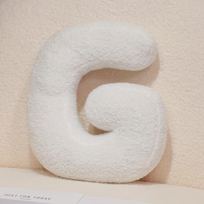 White Letter Decorative Pillow – Soft And Versatile | Creative Pillows For Your Sofa And Bed | Bowlift