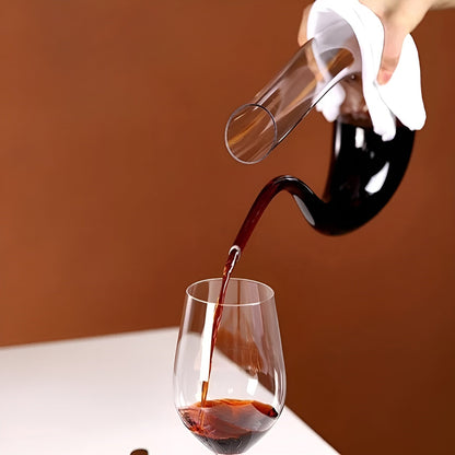 Wine Decanter with Aerator - Hand Bowliftown & Stylish - 1500 ml for Bar & Home - Lead-Free Glass | Bowlift