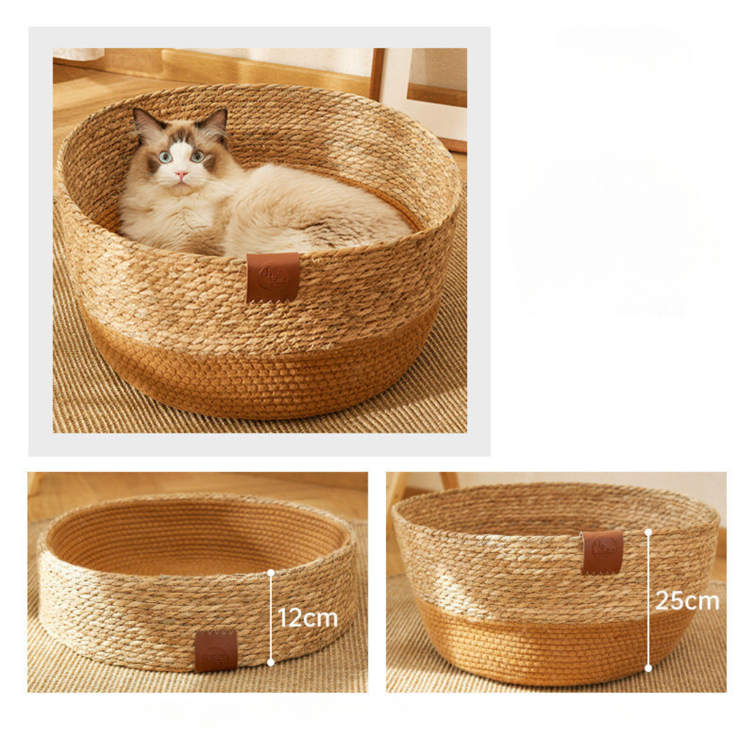 Hand-woven Rattan Cat Scratching Bed Skanto