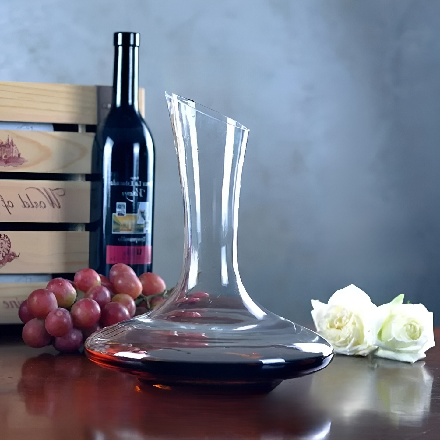 Crystal wine decanter – Handmade Elegant | 1500 ml Ideal for bars, apartments & offices | Bowlift