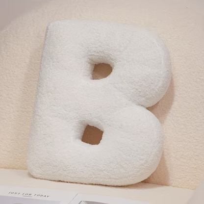 White Letter Decorative Pillow – Soft And Versatile | Creative Pillows For Your Sofa And Bed | Bowlift