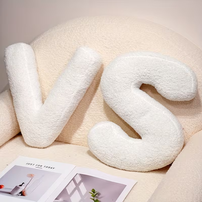 White Letter Decorative Pillow – Soft And Versatile | Creative Pillows For Your Sofa And Bed | Bowlift