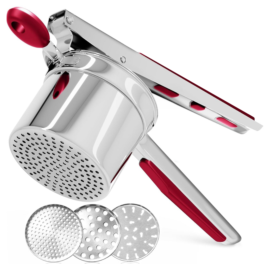 BowLift | PureMasher Pro Stainless Steel Potato Masher 15oz | Extra Large Capacity | For Mashed Potatoes, Vegetables & Fruits | Lump-Free & Durable