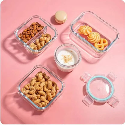BowLift | Glass Fresh Storage Containers Set – Airtight Storage Containers with Lid for Kitchen & Meal Prep
