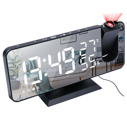 BowLift | Eindhoven Astronatic | The Best Alarm Clock with LED Screen - 180° Projector - USB Charger
