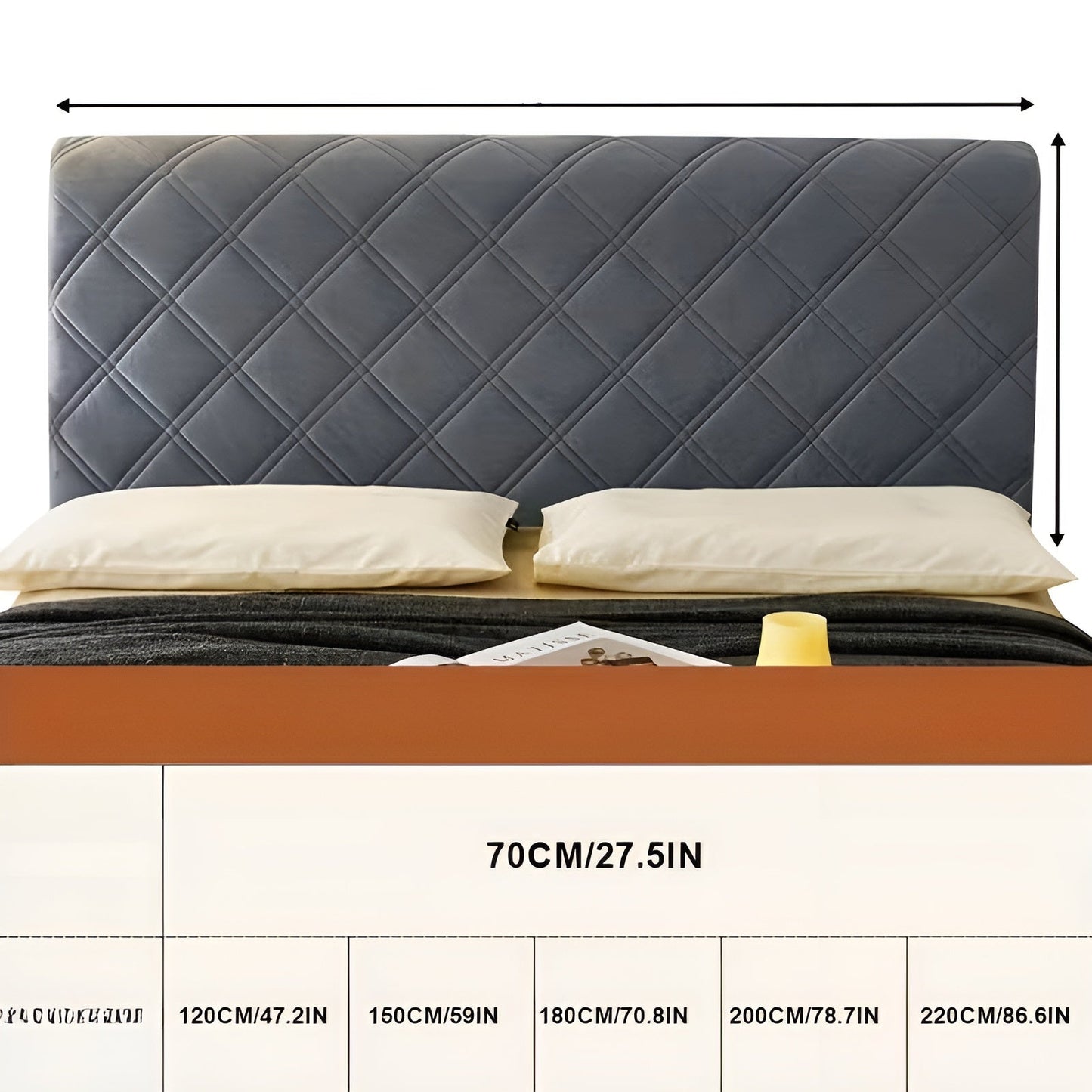 Headboard Cover Quilted – Premium Padding for More Comfort | Decorative & Protective | Bowlift
