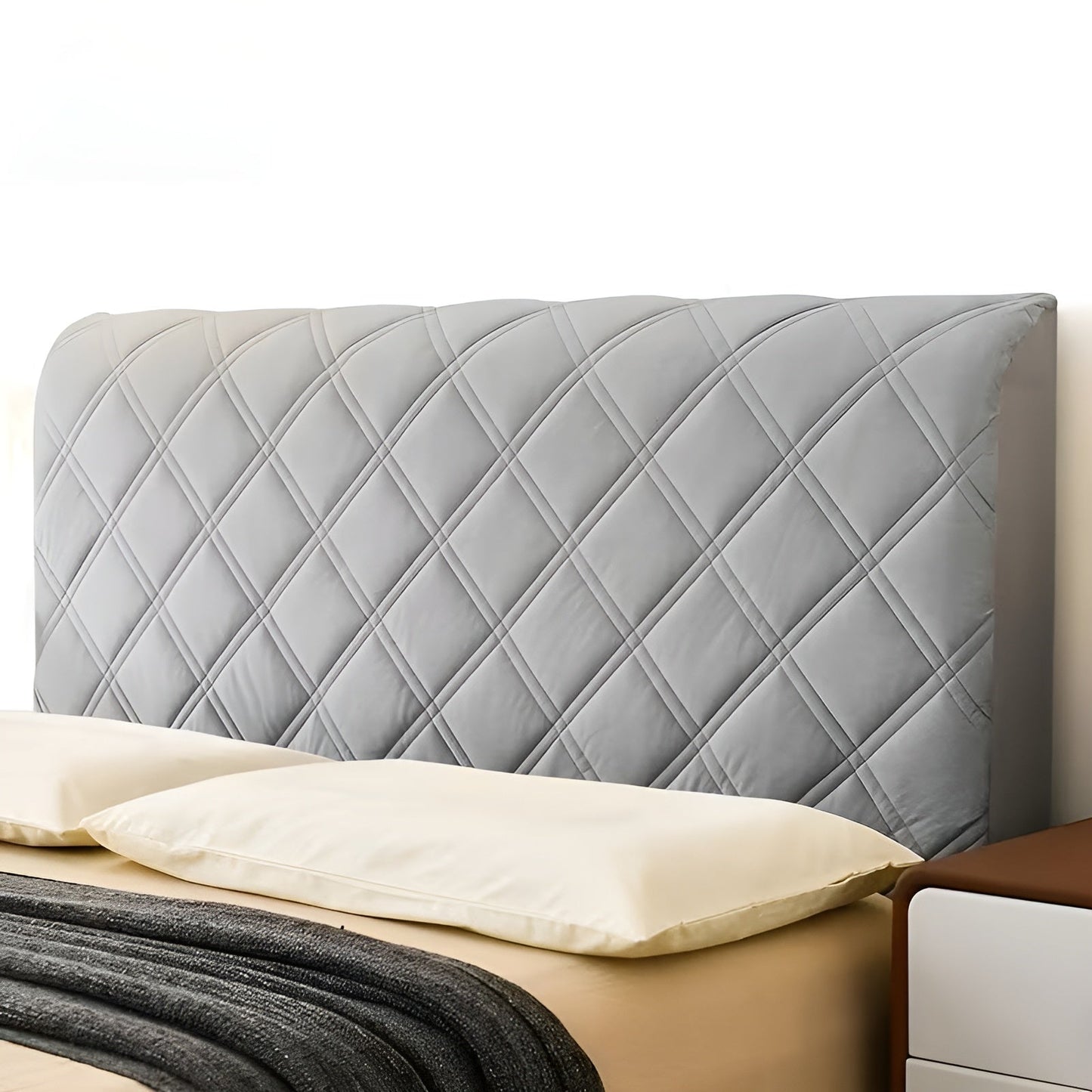 Headboard Cover Quilted – Premium Padding for More Comfort | Decorative & Protective | Bowlift