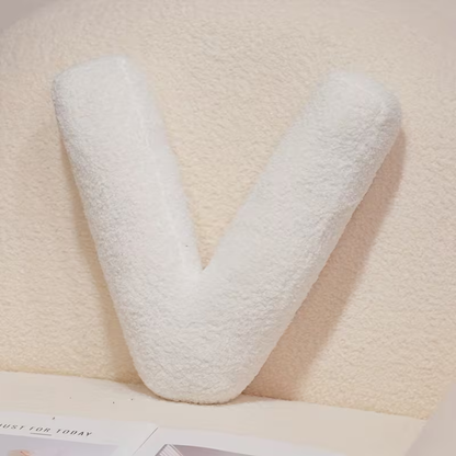 White Letter Decorative Pillow – Soft And Versatile | Creative Pillows For Your Sofa And Bed | Bowlift