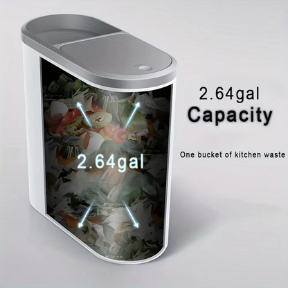 BowLift | Streamlined Space-Saving Trash Can with Easy Press-Top Lid