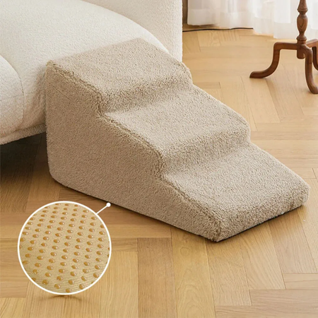 BowLift | Soft Foam Pet Stairs for Small and Senior Dogs - Bedside Ramp Steps