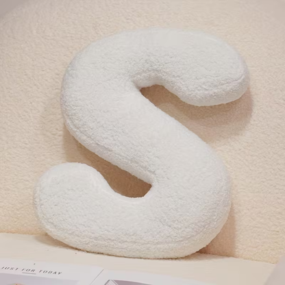White Letter Decorative Pillow – Soft And Versatile | Creative Pillows For Your Sofa And Bed | Bowlift