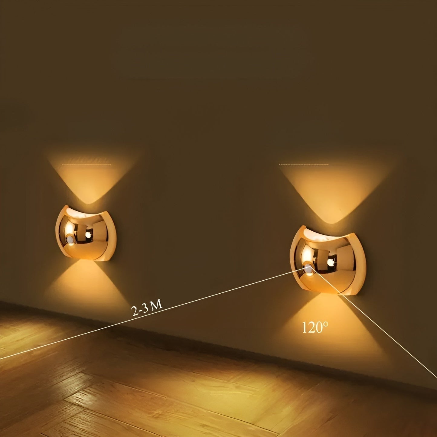 Wall light with motion sensor – Dual LED light Up & Down | Magnetic & PortaBowlifte | Bowlift
