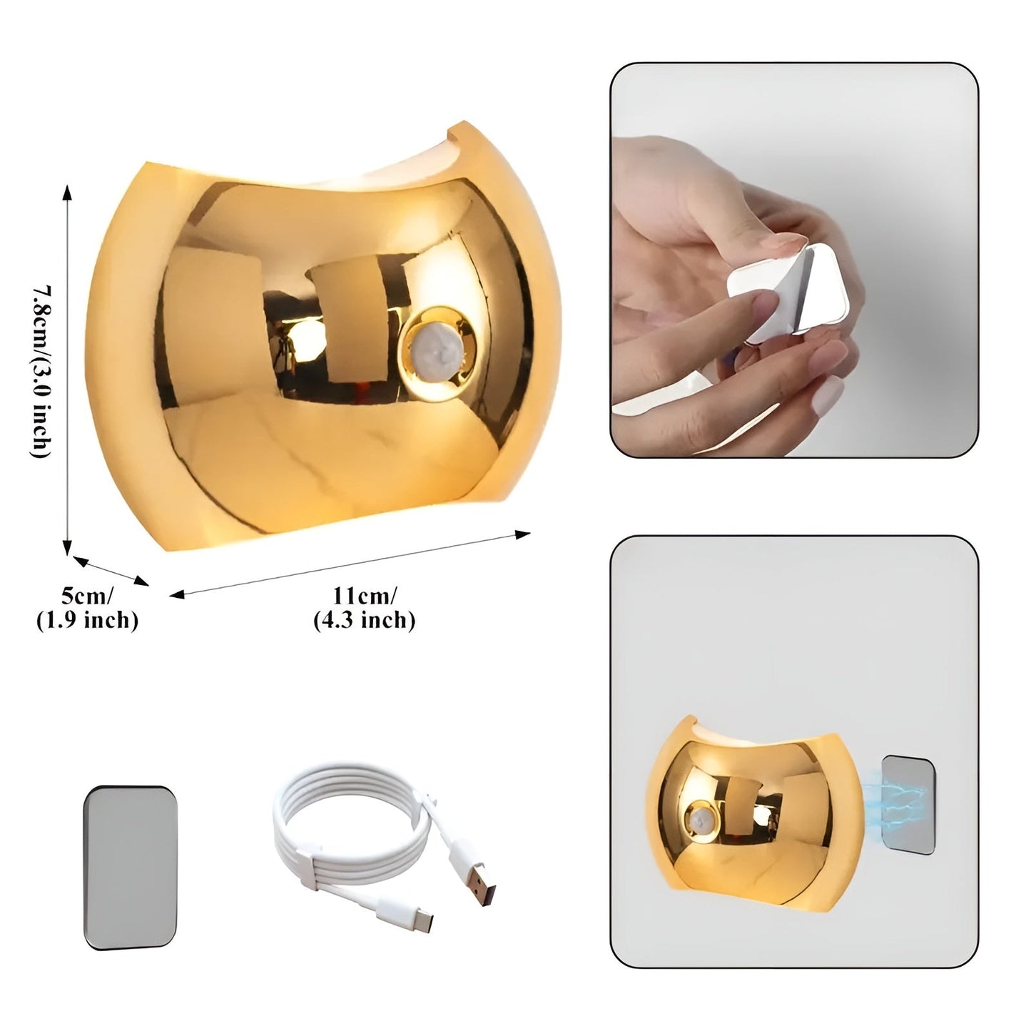 Wall light with motion sensor – Dual LED light Up & Down | Magnetic & PortaBowlifte | Bowlift