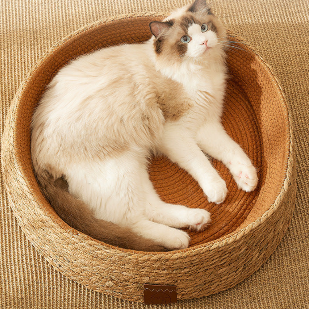 Hand-woven Rattan Cat Scratching Bed Skanto