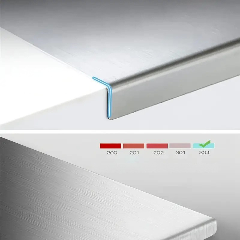 Double-sided stainless steel cutting board – Non-slip & hygienic | Perfect for the kitchen | Karnz