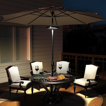 BowLift | LumoClip LED Shade Light with Battery | 3 Brightness Levels & 360° Light | USB Charging | For Balcony, Garden & Camping