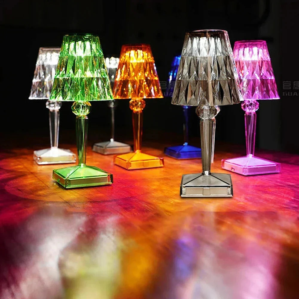 Acrylic Crystal Table Lamp – Artistic Design, Dimmable, Energy Saving, Ideal for Living Room or Bedroom | Bowlift