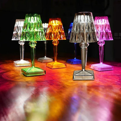 Acrylic Crystal Table Lamp – Artistic Design, Dimmable, Energy Saving, Ideal for Living Room or Bedroom | Bowlift