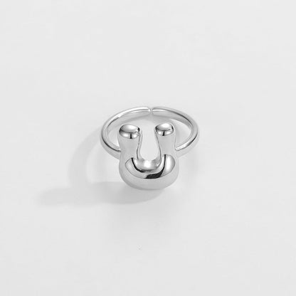 BowLift | Cute Bubble Letter Initial Ring