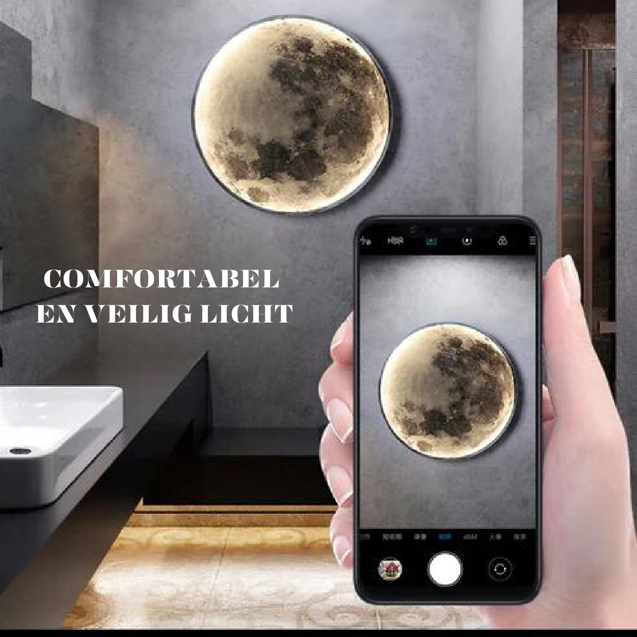 Skanto | LunaGlow – Adjustable Moon Wall Lamp with LED Ambiance