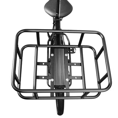 Skanto | Heavy-Duty Rear Bike Basket with Rack – Large Metal Bicycle Carrier for Groceries, Commuting & E-Bikes
