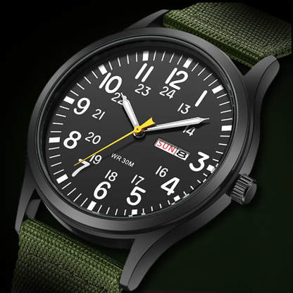 Skanto | Men's Rugged Outdoor Watch – Stainless Steel Waterproof Military Style